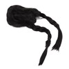 Black Long Double Braid Wig Synthetic Simulated Scalp Heat Resistant