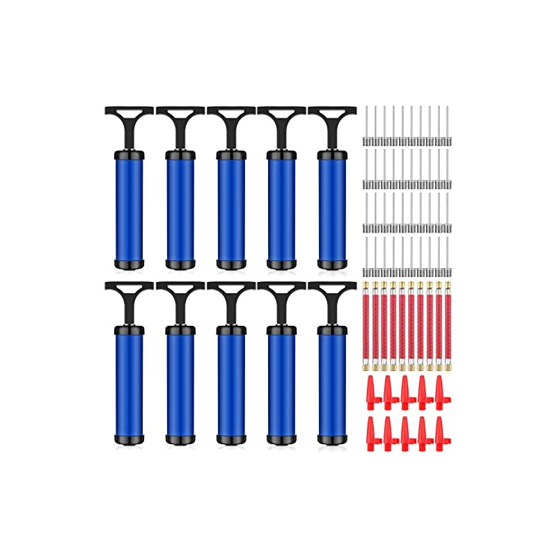 Reginary 10-Piece Sports Ball Pump Kit with Needle & Hose