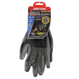 Dekton 10/XL Snug Fit PU Coated Working Gloves | Flexible & Strong Protection | Ideal for Workshop & DIY Tasks | Anti-Slip Latex Coating | CE Cat 2 & EN388 Certified for Superior Mechanical Protection