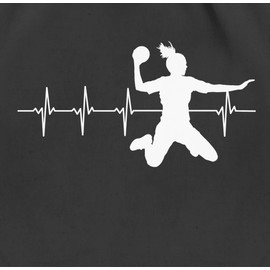 Shirtracer - Gym Bag Backpack - World Cup 2023 Jersey Replacement - Handball Heartbeat for Women, 1 black