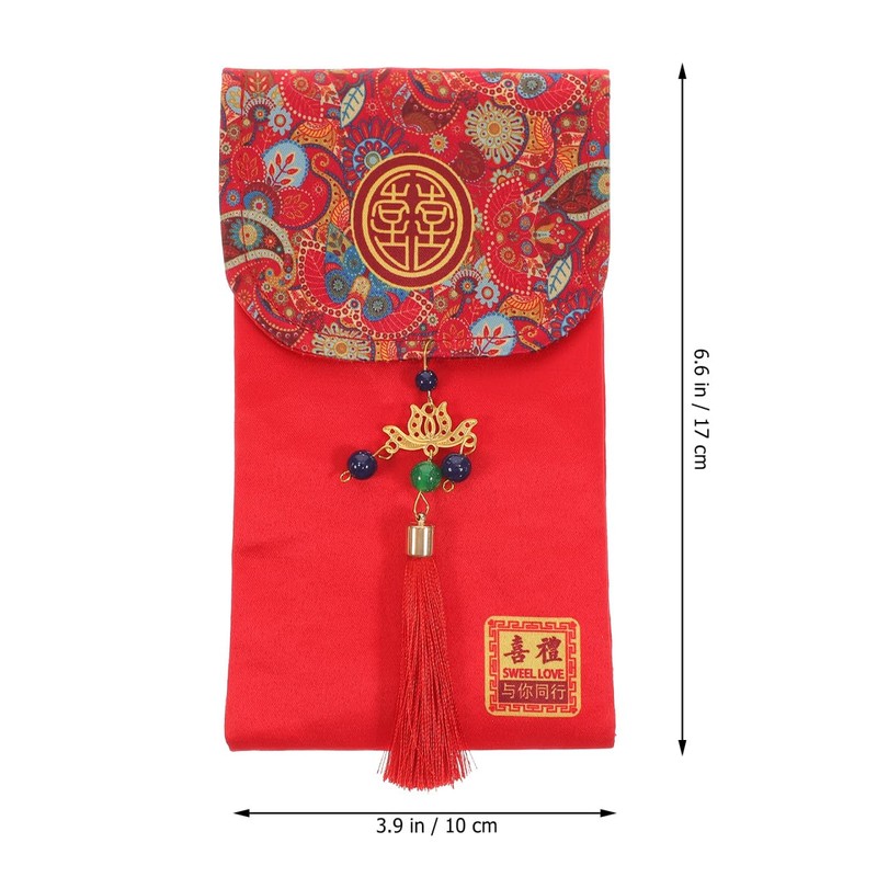 KALLORY Red Envelopes Wedding Congratulation Bags Chinese Style Money Envelopes