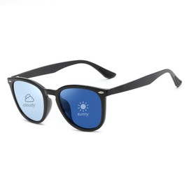 FEISEDY Retro Photochromic Classic Polarized Sunglasses for Women Men Trendy Style Vintage Sunnies B1123