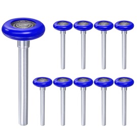 uxcell 10pcs 1.8" Nylon Garage Door Rollers for 2" Garage Track, 4.25" Stem Quiet Garage Door Wheels, 6200zz Precision Bearing 8 Balls, Blue