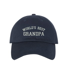 Prfcto Lifestyle World's Best Grandpa Dad Hat - Navy Baseball Hat - Unisex