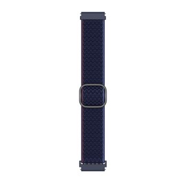 uEmoh Watch Bands, Adjustable Braided Loop Nylon Straps with Quick Release Replacement for Men and Women, 20mm 22mm for Choice (22mm, Navy Blue)