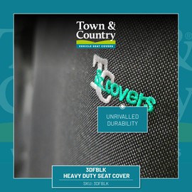 TOWN & COUNTRY COVERS | 3D Universal Car Seat Cover, Front Seat Cover, Heavy Duty, Waterproof, Van Seat Covers, Designed in the UK, Car Seat Covers, Oil & Mud Resistant, Black