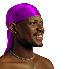 DuragPro Silk Durag for Men and Women, Silky Satin Do Rag (Purple)