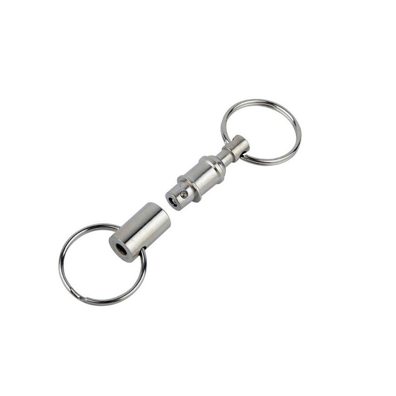 3pcs Detachable Pull Apart Key Rings Quick Release Keychain Dual