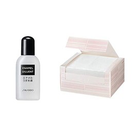Shiseido Enamel Thin Liquid NA 0.5 fl oz (15 ml) + Care Cotton, 80 Piece Set
