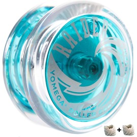 Yomega Raider - Professional Responsive Ball Bearing Yoyo, Great for Kids, Beginners and for Advanced String Yo-Yo Tricks and Looping Play. + Extra 2 Strings & 3 Month Warranty (Light Blue)