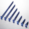 WenSilon(30 PCS) 3/16"x1-3/4 Concrete Screw Anchor blue flat head for