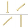sourcing map Brass Machine Screws, M3x30mm Phillips Pan Head Fastener