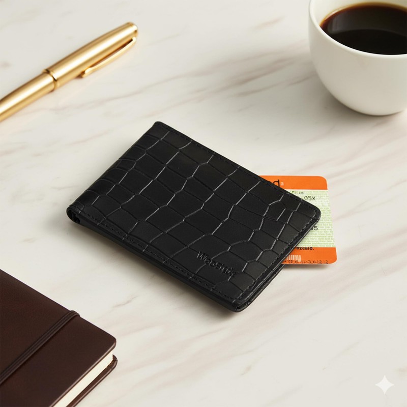 WooStyle Travel Pass Holder - Croc Pattern, Oyster Card Cover,