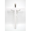 Vittoria Collection 13" Wall Crucifix Cross Jesus White Stone Corpus