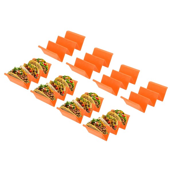 uxcell 8 Pcs Taco Holder Stand, Plastic Taco Plates Hold