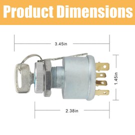 Unifizz E-Z-GO Golf Ignition Switch, Ignition Starter Switch with Key for E-Z-GO TXT, Medalist, Marathon, Workhorse, ST, Shuttle Golf Cart, 4 Terminals, 33639-G01 33639G01, 33639-G03 33639G03, Silver