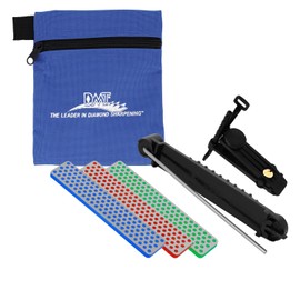 DMT AKEFC Aligner-Kit, 3 Schleifsteine mit Diamanten 10cm grob, fein, extra-fein, Führungsschiene, Aufbewahrungstasche aus Stoff