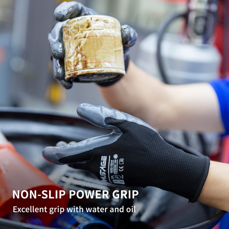 MANUSAGE Safety Work Gloves - Protective Glove for Men &
