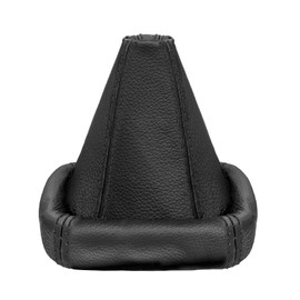 L & P Car Design Shift Boot Cover - Genuine Leather Compatible with VW Golf 2 & 3 MK2-3, Passat MK3, Polo MK3 & Jetta MK2-3 for Manual Transmission - Black