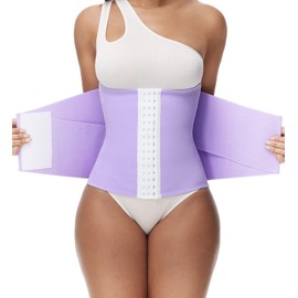 SHAPSHE Sweat Waist Trainer Corset for Women Sweet Belly Waist Trimmer Tummy Wrap Sport Workout Postpartum Sauna Belt Band Violet