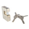 2 Pieces Padlocks with 8 Keys, Rectangular D-shaped Monoblock Locks