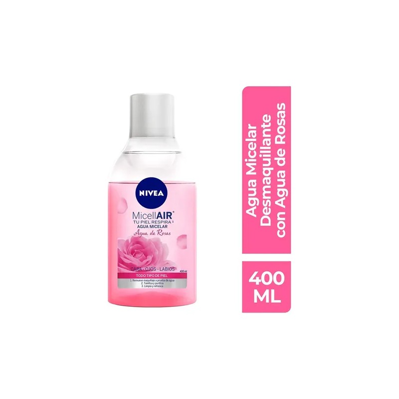 Agua Micelar Desmaquillante Nivea Agua De Rosas 400ml