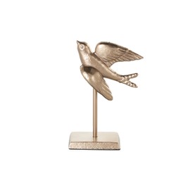 Deco 79 Metal Bird Decorative Sculpture Metallic Home Decor Statues with Stand, Set of 2 Accent Figurines 9", 7"H, Gold