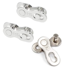 Bike Chain Lin,3 Pairs Bicycle Missing Link 11 Speed Chain Reusable Silver Steel Bike Chain Link Reusable Missing Chain Link for Mountain Bike Road Bike Quick Release Buckle Magic Button Silver