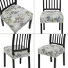 SearchI Dining Chair Seat Covers Set of 6, Stretch Removable