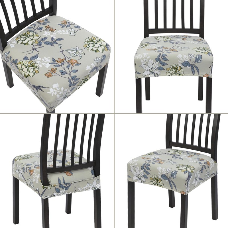SearchI Dining Chair Seat Covers Set of 6, Stretch Removable