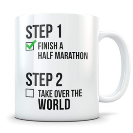 Half marathon gifts for women and men, half marathon mug, half marathon runner gifts, first half marathon gifts, marathoner gifts