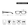 OPULIZE Pack of 2 short-sighted glasses for men and women,