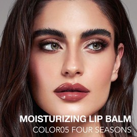 HHLTOH 1Pcs Tinted Lip Balm Moisturizing Lipstick – Deep Rose Colored Bean Paste Sheer Hydrating Lip Color for Dry Lips Nourishing Lip Balm for All Women with a Subtle Natural Scent (S05 Four Seasons)