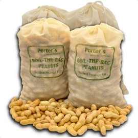 Boiled Peanuts Kit | Contains Premium In Shell Peanuts, Salt, and Unique Seasoning Blend in a Muslin Cooking Bag | 4 Kits - 1 of Each Flavor