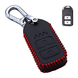 LETINGFAR Key Case, For Honda, Smart Key Case, Key Cover, 2 Buttons, Leather, Made for Honda, Key Holder, Fits Honda Freed Odyssey Stay, etc, red