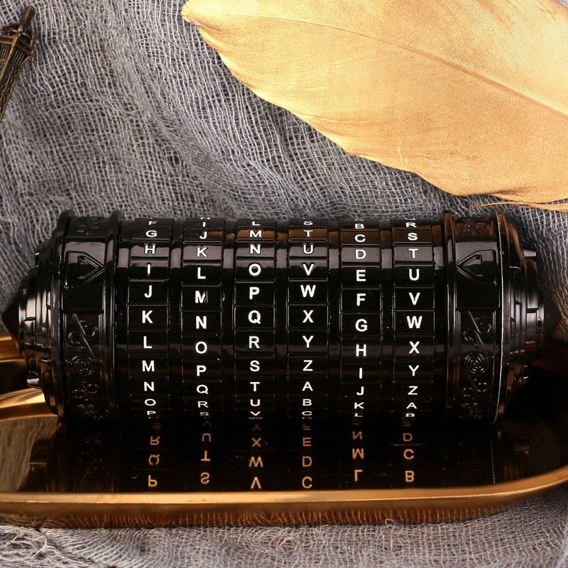 Cryptex Da Vinci Code Mini Black Bronze Lock Puzzle Valentines