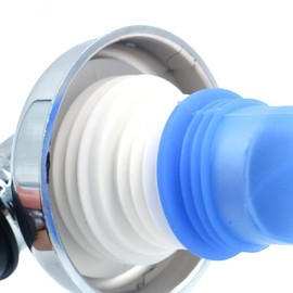 CENPEK Drain Backflow Drain Seal Discharge Hose Connection Head for Washing Machine Drain Pipe and Sewer Drain Pipe Connector Bend Chrome