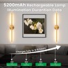 JOFIOS Battery Operated Wall Sconces Set of 2, 360°Rotation Wireless