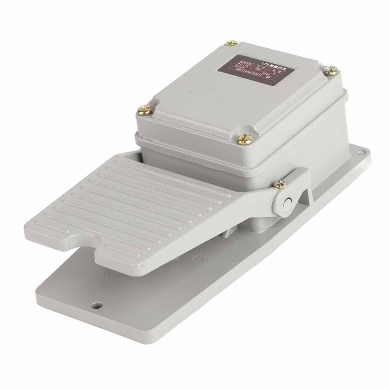 Foot Switch Nonslip Aluminum Shell Momentary Pedal Silver Contacts LT3