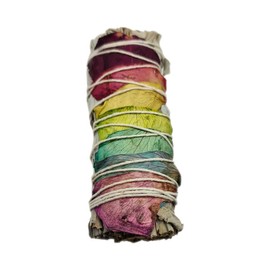 Sage Smudge Stick 4" (White Sage and 7 Chakra Petals 4")