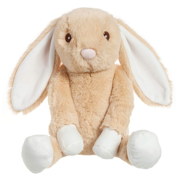 Apricot Lamb Toys Plush Bunny Rabbit Stuffed Animal with Fluffy Soft Ears (Yellow Bunny, 9.5 Inches)