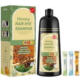 ZENITHGLO Chestnut Brown Hair Dye Shampoo 3 in 1 for Women & Men 100% Gray Hair Coverage - Herbal Ingredients Natural Plant Hair Color - Hair Dye in Minutes 17.6 Fl Oz