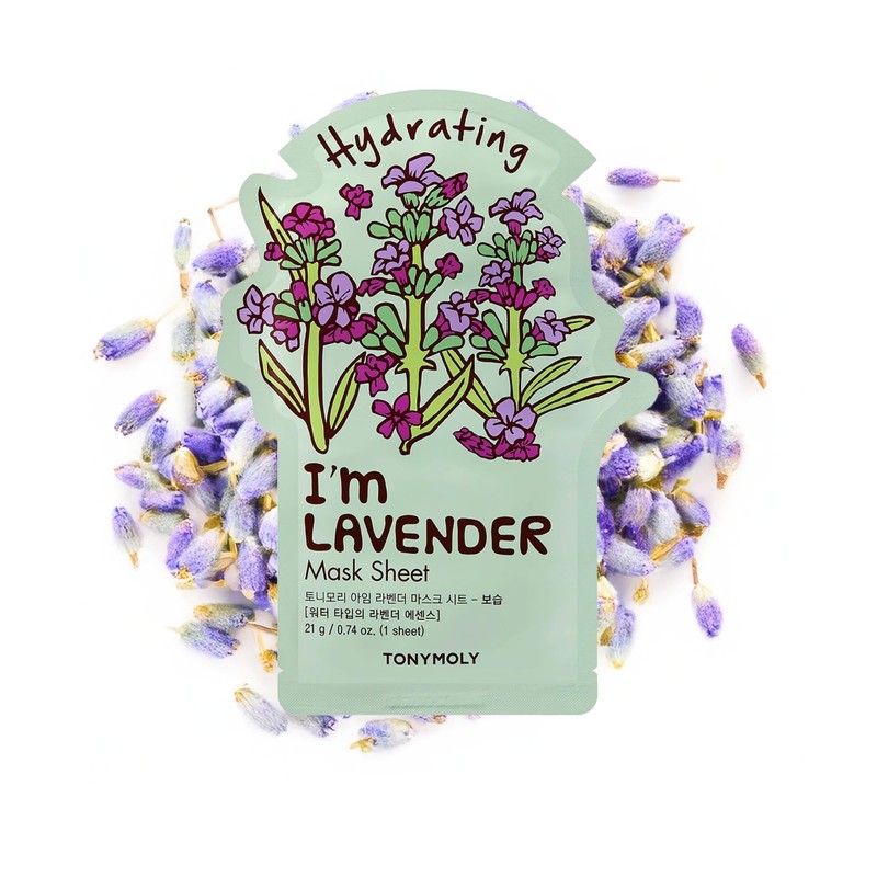 TONYMOLY I’m Lavender Sheet Mask – Korean Hydrating & Moisturizing