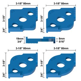 XDENGP Radius Jig Router Templates 4 Pcs, Corner Radius Routing Templates, High Hardness ABS+CNC Routing Rounded Corners Router Bit Templates for Woodworking Routing, R5/10/15/20/25/30/35/40