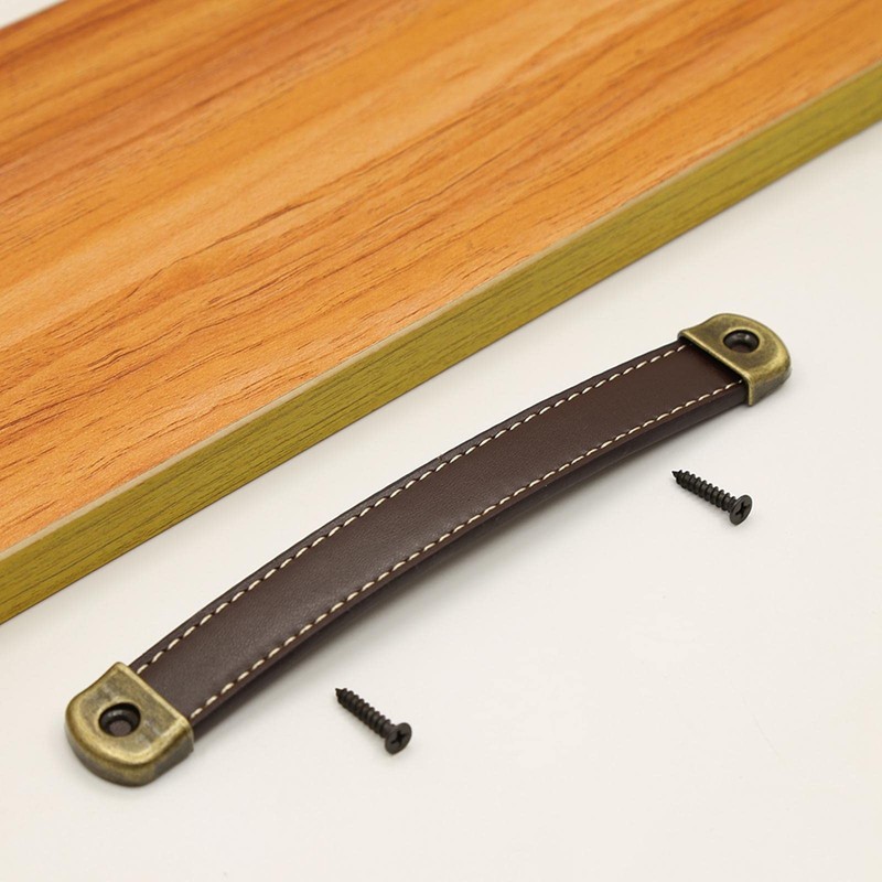 Dickly PU Leather Luggage Handle Handle Replace Cabinet Pulls, Brown