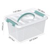 Yuright 6 Quart Clear Plastic Bin with Lid, 2-Pack Latch