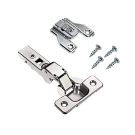 Rok Titus Kitchen Cabinet Hinge with 0mm Mounting Plate 110 Degree Face Frame Partial Overlay-FF0 Concealed T45S9M110 + TFF0MMP Kit (10, Partial Overlay-FF0)