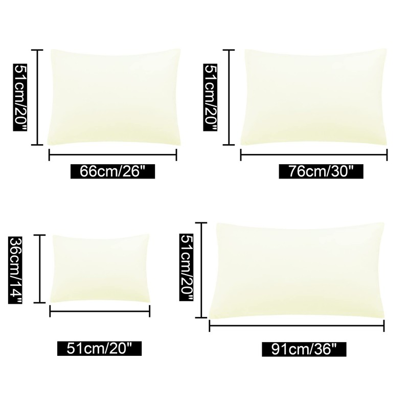 sourcing map 2 Pack Microfiber Pillowcases, 51x66cm Soft Wrinkle Free