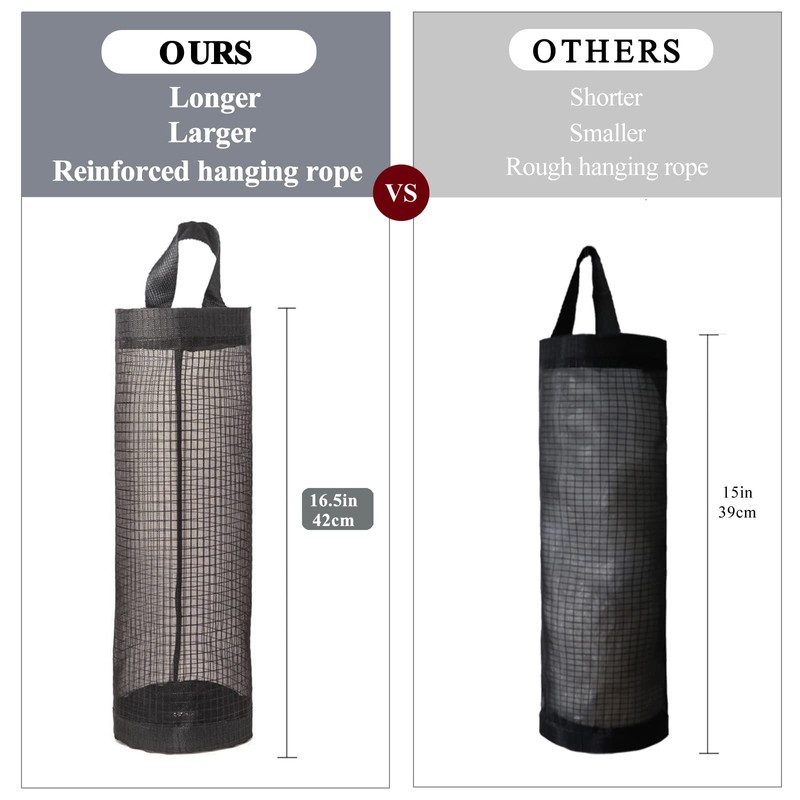 TOGETRUE Plastic Bag Holder, Grocery Bag Holder Mesh Hanging Storage