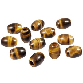 mookaitedecor Natural Gemstone Beads with Large Hole Loose Charm Beads for Jewellery Making DIY Projects – Pack of 20